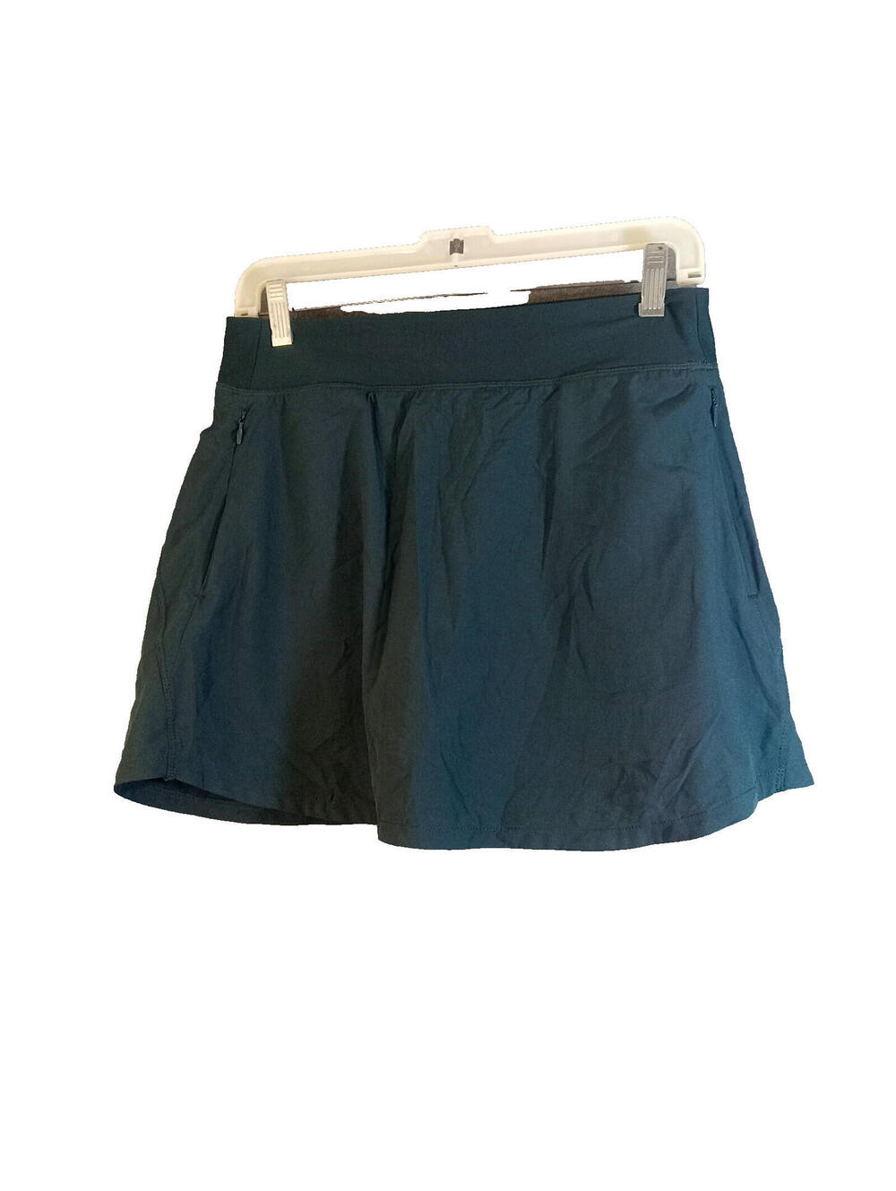 Old Navy Stretchtech Athletic Skort Womens Small Green Side Zippers Undershorts